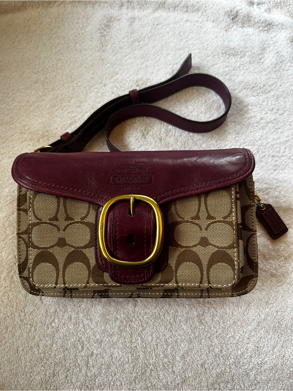 Vintage Coach Bleecker Legacy Tattersall Belt Bag